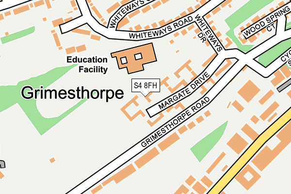 S4 8FH map - OS OpenMap – Local (Ordnance Survey) S4 8FH map - OS OpenMap – Local (Ordnance Survey)