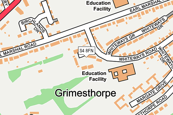S4 8FN map - OS OpenMap – Local (Ordnance Survey) S4 8FN map - OS OpenMap – Local (Ordnance Survey)