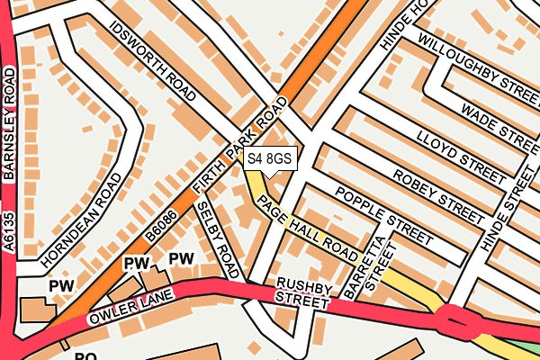 S4 8GS map - OS OpenMap – Local (Ordnance Survey) S4 8GS map - OS OpenMap – Local (Ordnance Survey)