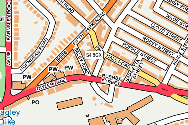S4 8GX map - OS OpenMap – Local (Ordnance Survey) S4 8GX map - OS OpenMap – Local (Ordnance Survey)