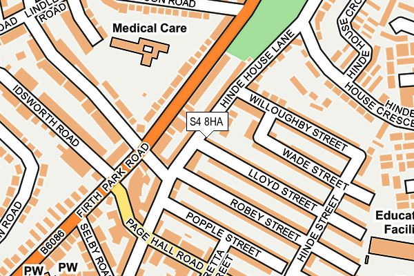 S4 8HA map - OS OpenMap – Local (Ordnance Survey) S4 8HA map - OS OpenMap – Local (Ordnance Survey)