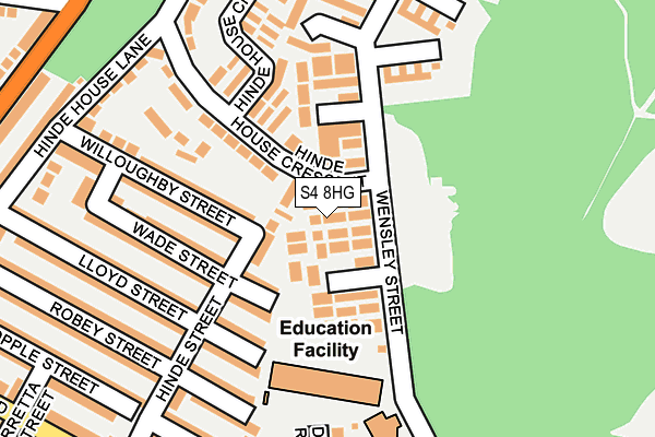 S4 8HG map - OS OpenMap – Local (Ordnance Survey) S4 8HG map - OS OpenMap – Local (Ordnance Survey)