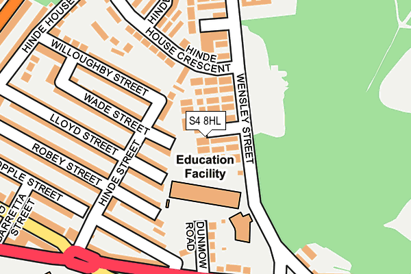 S4 8HL map - OS OpenMap – Local (Ordnance Survey) S4 8HL map - OS OpenMap – Local (Ordnance Survey)