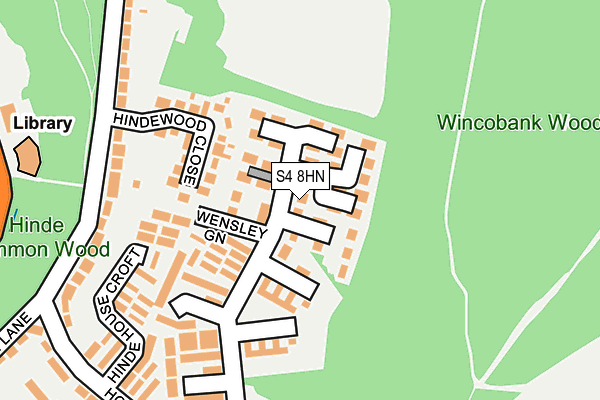 S4 8HN map - OS OpenMap – Local (Ordnance Survey)