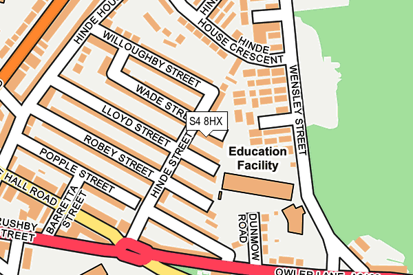 S4 8HX map - OS OpenMap – Local (Ordnance Survey) S4 8HX map - OS OpenMap – Local (Ordnance Survey)