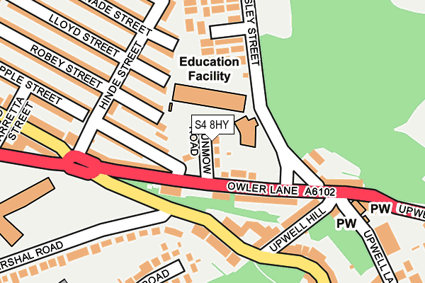 S4 8HY map - OS OpenMap – Local (Ordnance Survey) S4 8HY map - OS OpenMap – Local (Ordnance Survey)