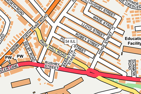 S4 8JL map - OS OpenMap – Local (Ordnance Survey) S4 8JL map - OS OpenMap – Local (Ordnance Survey)