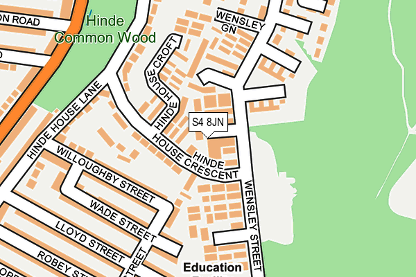 S4 8JN map - OS OpenMap – Local (Ordnance Survey) S4 8JN map - OS OpenMap – Local (Ordnance Survey)