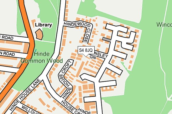 S4 8JQ map - OS OpenMap – Local (Ordnance Survey) S4 8JQ map - OS OpenMap – Local (Ordnance Survey)