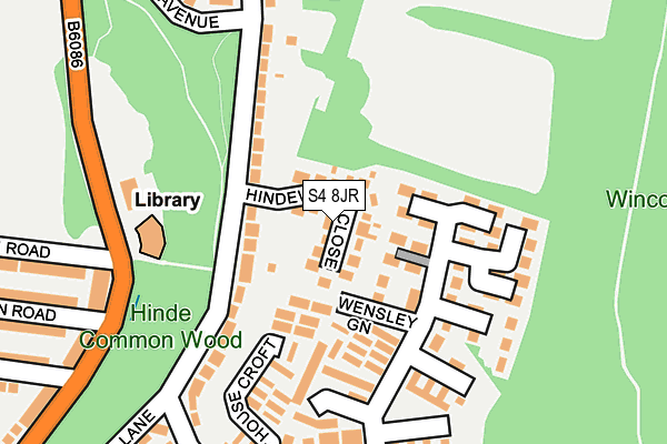 S4 8JR map - OS OpenMap – Local (Ordnance Survey) S4 8JR map - OS OpenMap – Local (Ordnance Survey)