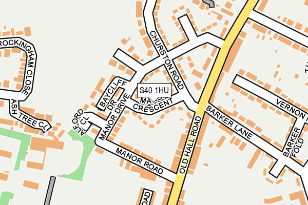 S40 1HU map - OS OpenMap – Local (Ordnance Survey) S40 1HU map - OS OpenMap – Local (Ordnance Survey)