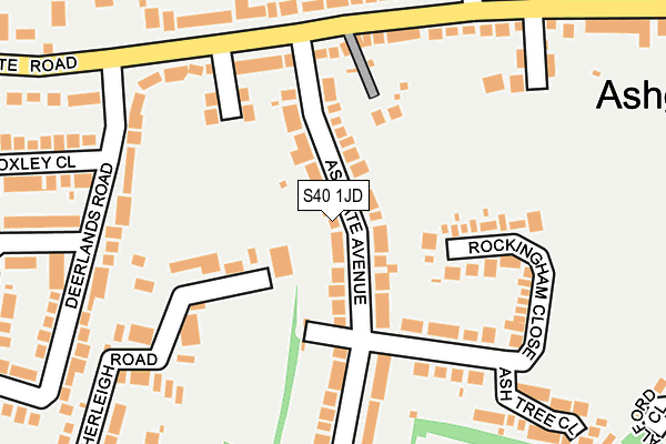 S40 1JD map - OS OpenMap – Local (Ordnance Survey) S40 1JD map - OS OpenMap – Local (Ordnance Survey)