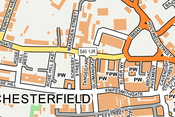 S40 1JR map - OS OpenMap – Local (Ordnance Survey) S40 1JR map - OS OpenMap – Local (Ordnance Survey)