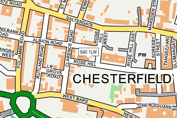 S40 1LW map - OS OpenMap – Local (Ordnance Survey) S40 1LW map - OS OpenMap – Local (Ordnance Survey)