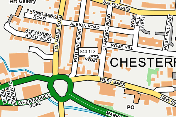 S40 1LX map - OS OpenMap – Local (Ordnance Survey) S40 1LX map - OS OpenMap – Local (Ordnance Survey)