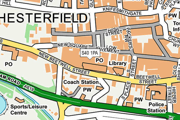S40 1PA map - OS OpenMap – Local (Ordnance Survey) S40 1PA map - OS OpenMap – Local (Ordnance Survey)