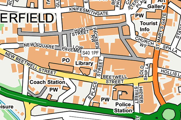 S40 1PF map - OS OpenMap – Local (Ordnance Survey) S40 1PF map - OS OpenMap – Local (Ordnance Survey)