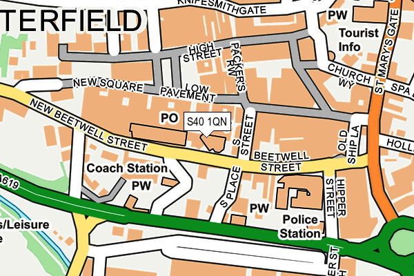 S40 1QN map - OS OpenMap – Local (Ordnance Survey) S40 1QN map - OS OpenMap – Local (Ordnance Survey)