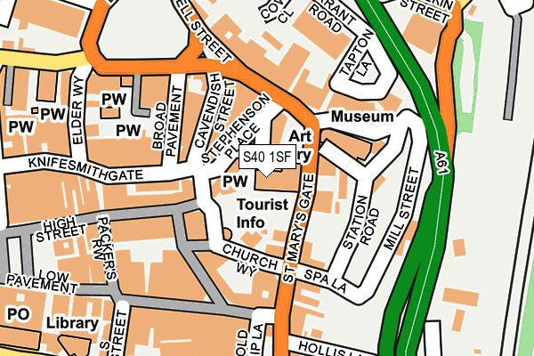 S40 1SF map - OS OpenMap – Local (Ordnance Survey) S40 1SF map - OS OpenMap – Local (Ordnance Survey)