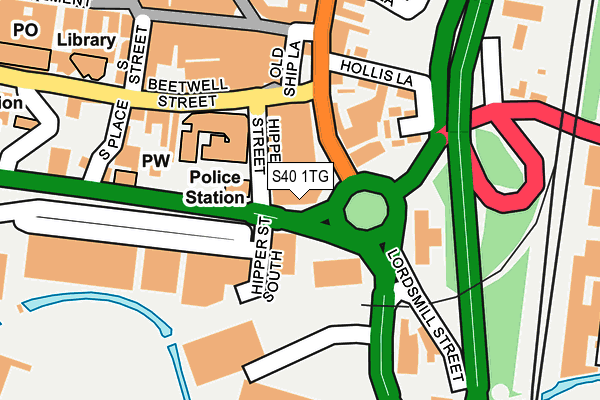 S40 1TG map - OS OpenMap – Local (Ordnance Survey) S40 1TG map - OS OpenMap – Local (Ordnance Survey)