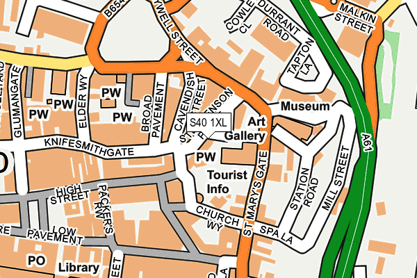 S40 1XL map - OS OpenMap – Local (Ordnance Survey) S40 1XL map - OS OpenMap – Local (Ordnance Survey)