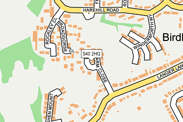 S40 2HQ map - OS OpenMap – Local (Ordnance Survey) S40 2HQ map - OS OpenMap – Local (Ordnance Survey)