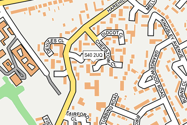 S40 2UQ map - OS OpenMap – Local (Ordnance Survey) S40 2UQ map - OS OpenMap – Local (Ordnance Survey)