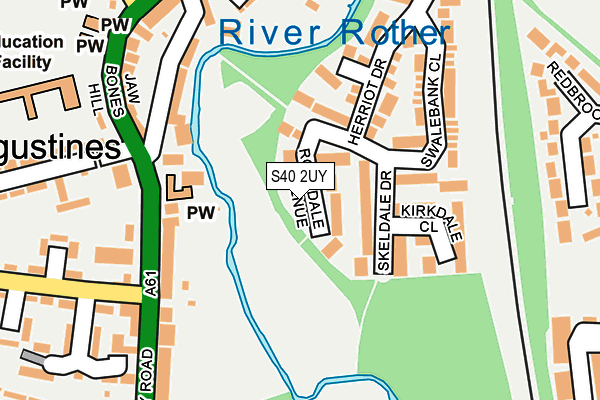 S40 2UY map - OS OpenMap – Local (Ordnance Survey) S40 2UY map - OS OpenMap – Local (Ordnance Survey)
