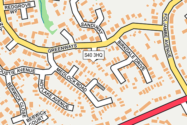 S40 3HQ map - OS OpenMap – Local (Ordnance Survey) S40 3HQ map - OS OpenMap – Local (Ordnance Survey)