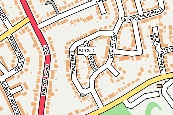 S40 3JD map - OS OpenMap – Local (Ordnance Survey) S40 3JD map - OS OpenMap – Local (Ordnance Survey)
