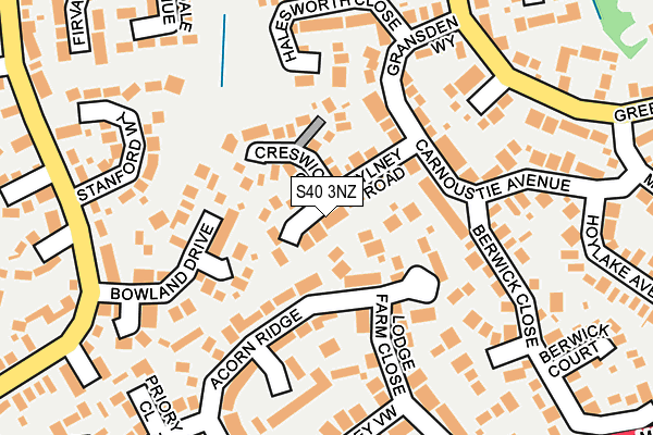 S40 3NZ map - OS OpenMap – Local (Ordnance Survey) S40 3NZ map - OS OpenMap – Local (Ordnance Survey)