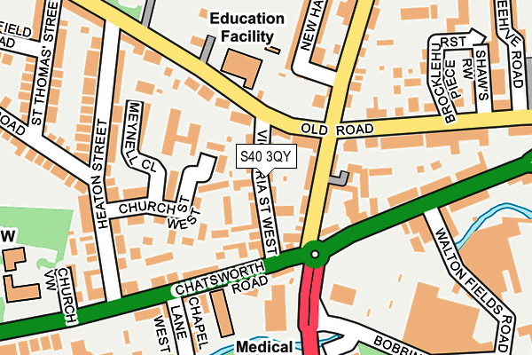 S40 3QY map - OS OpenMap – Local (Ordnance Survey) S40 3QY map - OS OpenMap – Local (Ordnance Survey)
