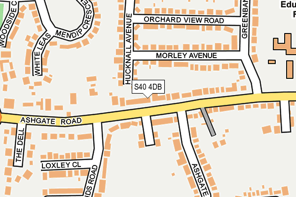 S40 4DB map - OS OpenMap – Local (Ordnance Survey) S40 4DB map - OS OpenMap – Local (Ordnance Survey)