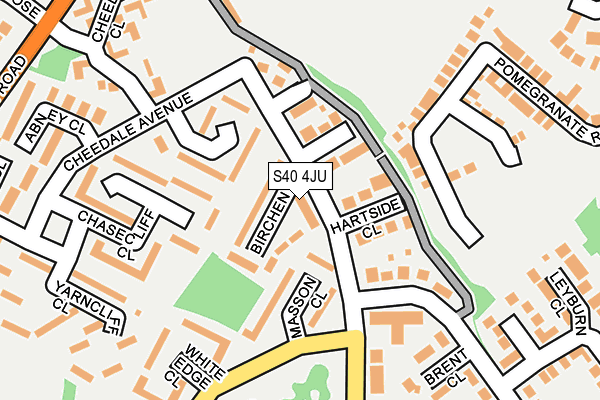 S40 4JU map - OS OpenMap – Local (Ordnance Survey) S40 4JU map - OS OpenMap – Local (Ordnance Survey)