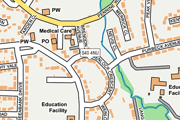 S40 4NU map - OS OpenMap – Local (Ordnance Survey)