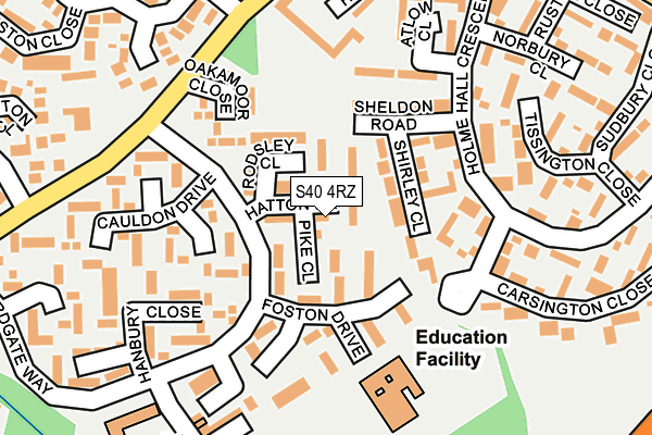 S40 4RZ map - OS OpenMap – Local (Ordnance Survey) S40 4RZ map - OS OpenMap – Local (Ordnance Survey)