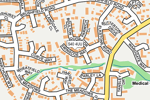 S40 4UU map - OS OpenMap – Local (Ordnance Survey) S40 4UU map - OS OpenMap – Local (Ordnance Survey)