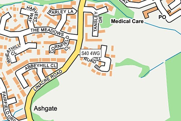 S40 4WG map - OS OpenMap – Local (Ordnance Survey)