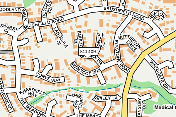 S40 4XH map - OS OpenMap – Local (Ordnance Survey) S40 4XH map - OS OpenMap – Local (Ordnance Survey)