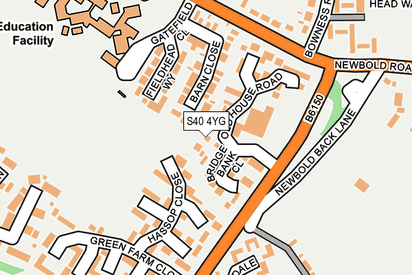 S40 4YG map - OS OpenMap – Local (Ordnance Survey) S40 4YG map - OS OpenMap – Local (Ordnance Survey)