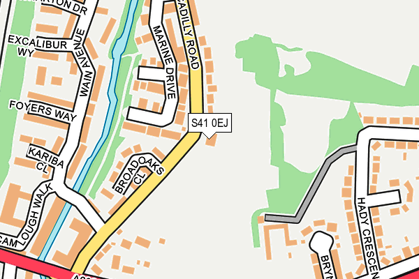 S41 0EJ map - OS OpenMap – Local (Ordnance Survey) S41 0EJ map - OS OpenMap – Local (Ordnance Survey)