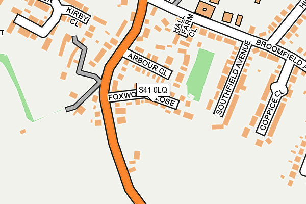 S41 0LQ map - OS OpenMap – Local (Ordnance Survey) S41 0LQ map - OS OpenMap – Local (Ordnance Survey)