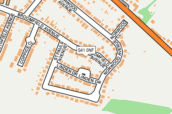 S41 0NF map - OS OpenMap – Local (Ordnance Survey) S41 0NF map - OS OpenMap – Local (Ordnance Survey)
