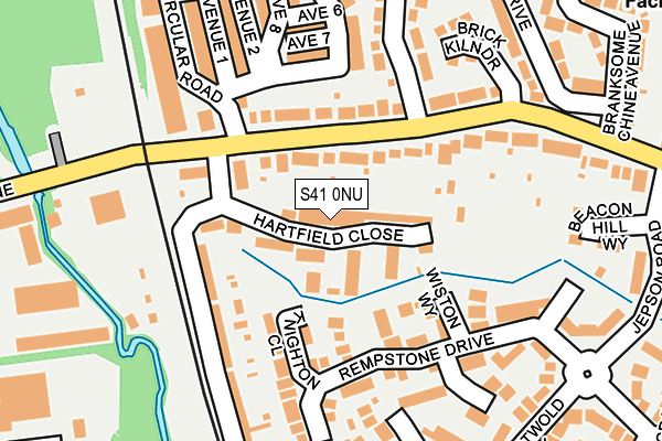 S41 0NU map - OS OpenMap – Local (Ordnance Survey) S41 0NU map - OS OpenMap – Local (Ordnance Survey)