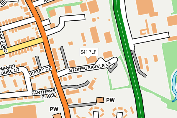 S41 7LF map - OS OpenMap – Local (Ordnance Survey) S41 7LF map - OS OpenMap – Local (Ordnance Survey)