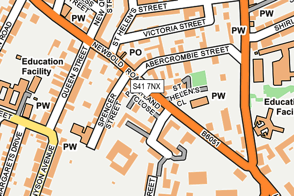 S41 7NX map - OS OpenMap – Local (Ordnance Survey) S41 7NX map - OS OpenMap – Local (Ordnance Survey)