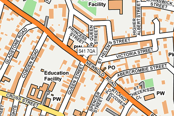 S41 7QA map - OS OpenMap – Local (Ordnance Survey) S41 7QA map - OS OpenMap – Local (Ordnance Survey)