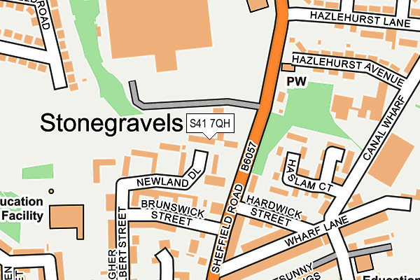 S41 7QH map - OS OpenMap – Local (Ordnance Survey) S41 7QH map - OS OpenMap – Local (Ordnance Survey)