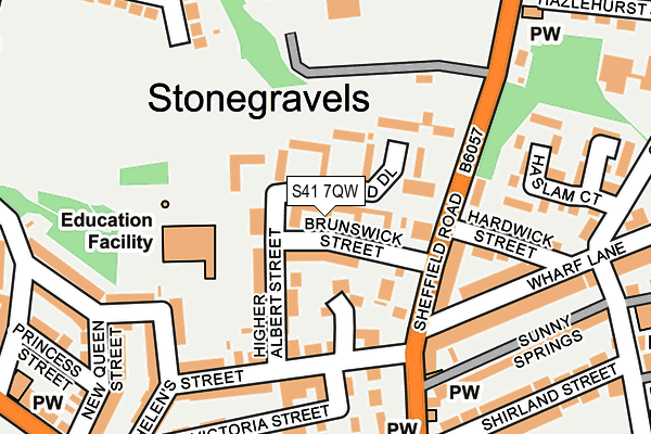 S41 7QW map - OS OpenMap – Local (Ordnance Survey) S41 7QW map - OS OpenMap – Local (Ordnance Survey)