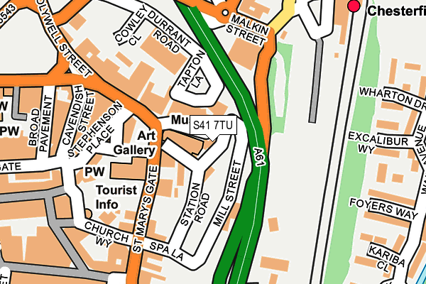 S41 7TU map - OS OpenMap – Local (Ordnance Survey) S41 7TU map - OS OpenMap – Local (Ordnance Survey)